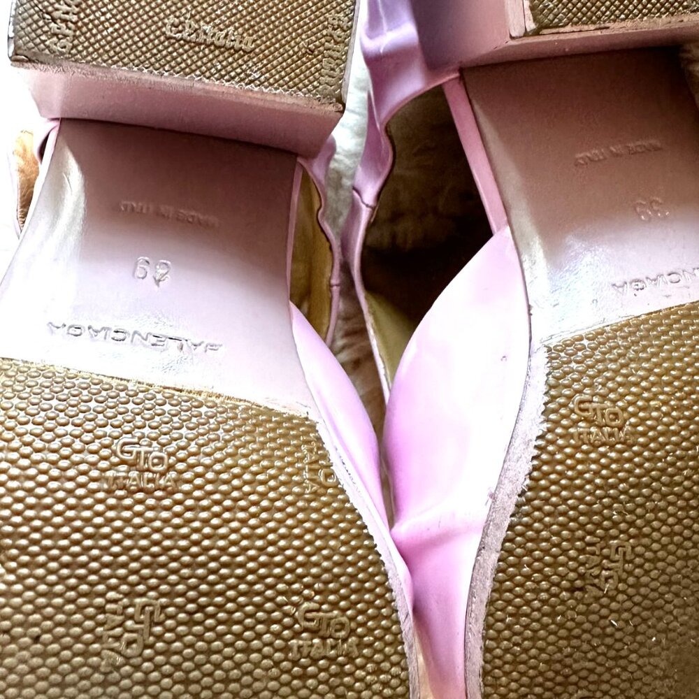 Balenciaga Pink Shoes, Cutout Patent Leather, Block Heel. Size 39 (8.5 US) - Picture 6 of 16